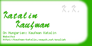 katalin kaufman business card